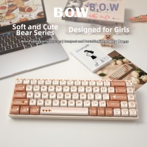 B.O.W | Wireless Bluetooth Triple Mode Mechanical Keyboard Aesthetic Gaming Office Portable