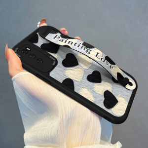 Huawei Enjoy 20 pro Phone Case with Wristband Silicone Female Model New 9 Lens Full Coverage Heart Pattern Korean Style Protective Cover