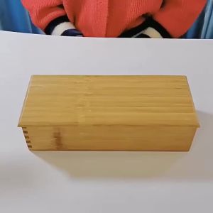 Japanese Cover Engraving Partitioned Chopstick Box