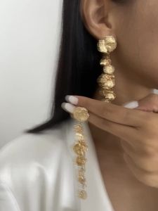 Ingemark 2025 Vintage Exquisite Tassels Drop Earring for Women Fashion Metal Geometric Pendant Earrings Jewelry Gifts