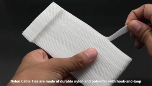 WPS Reusable Nylon Self-adhesive Cable Zip Tie Black/White