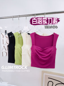 Quick Dry Fitness Sports Top Summer Sleeveless Yoga Cover up Tank Top Pilates Outerwear Short Style for Women