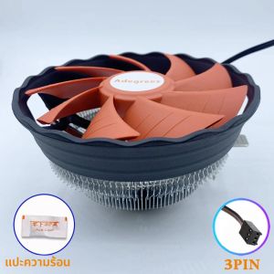 พัดลมระบายความร้อน CPU คอมพิวเตอร์เดสก์ท็อป 3PIN Quiet PC Cooler หม้อน้ําสําหรับ Intel LGA 1150 1151 1155 1156 1200 1700X99X79 AMD AM3 AM4