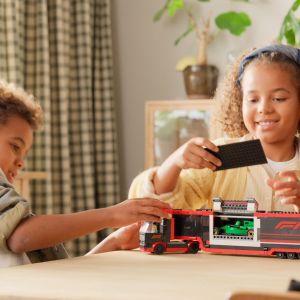 LEGO City 60445 F1 Truck with RB20 & AMR24 F1 Cars (1086 Pieces)