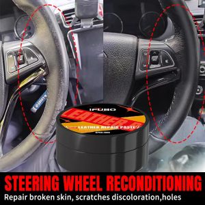 Leather Repair Paste for Steering Wheel Restoration Anti-aging Scratch Repair Car Interior Conditioning Plastic Oxidation