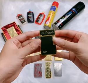 BẬT LỬA DUPONT M-18 CHỮ D XÀI GAS - CÓ HỘP