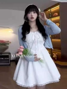 Váy Midi Không Tay Cổ Chữ V Cạp Cao Cỡ Lớn Ngọt Ngào Váy Mùa Hè Cho Phụ Nữ Béo Váy Dài Nối Dài Tuổi Tác