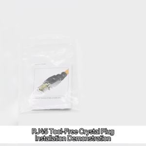 RJ45 Connector Cat7 Tool‑Free Shielded Zinc‑Alloy Reusable 50U Gold‑Plated Contact Anti‑Pull Ethernet Plug for Network Cable