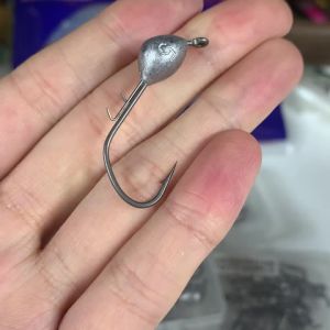 Bộ 10 Móc Câu Đầu Cùn Proberos Thép Carbon Cao Có Ngạnh Dùng Cho Mồi Mềm Trọng Lượng 1.8g-5g Móc Câu Đầu Cá Kiểu Tumbler.