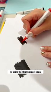 Bút Acrylic màu Acrylic Marker cao cấp bộ 12/24/36/48/60 màu vẽ trên mọi chất liệu có thể tô chồng màu