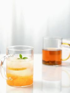 Storix 6 Cups 300ml High Borosilicate Glass with Handle Heat Resistant Glass Set Tea Cups