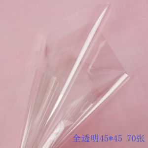 Transparent Glass Paper Floral Bouquet Packaging Wrap Base Layer Waterproof 70 Sheets Floral Design Artistic Craft Supplies