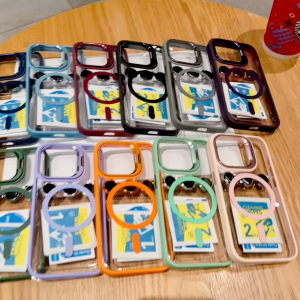 เคสแม่เหล็ก MAGSAFE ขาตั้ง พร้อมเลนส์กล้อง iPhone 11 13 14 15 16 17 Plus Pro Max