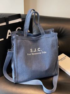 Canvas Bag Women 2024 New Arrival Large Capacity Tote Work Commuter Tote Student Shoulder Cloth Bag Women