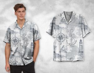 Kemeja Pria/Wanita Dewasa Lengan Pendek | SPOON | Motif - Peta