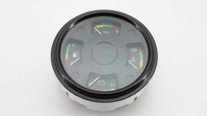 Fuel Level Oil Press Gauge Water Temperature Gauge Voltmeter 4 in 1 Car Gauge Multifunctional Meter Panel with Warning Indicator