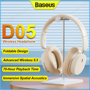Baseus D05 Wireless Headphone Bluetooth 5.3 Earphone HIFI Stereo Headset 40mm Driver Foldable Over Ear Headphone 70H Time