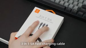 MCDODO ORIGINAL CABLE 3IN1 SUPER FAST CHARGING CABLES 5A 1.2 METER CABEL COMPATIBLE FOR APPLE MICRO TYPE C KABEL QC SCP
