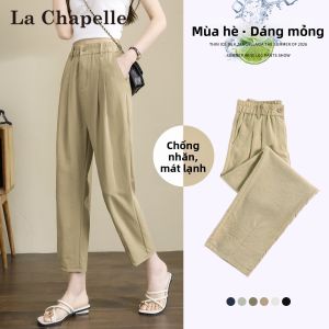La Chapelle | Quần Tây Mỏng Hợp Thân Vải Linen Màu Khaki