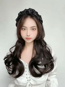 Tóc cài nửa đầu đính hạt nơ nhún BN01 💖FREESHIP💖 xược cài nửa đầu băng đô tóc giả cài nửa đầu cài băng đô nửa đầu