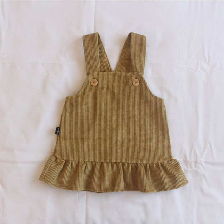 Corduroy Vest Skirt Baby Girl Baby Girl Suspender Skirt Autumn and ...