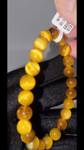(SG Seller Ready Stocks) High Grade Gold Tiger Eye  Gemstone Bracelet 8mm+  高级金虎眼石手链 8+毫米