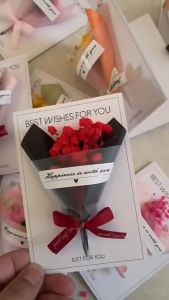 Gift Card Dried Flowers Greeting Card Creative DIY Gift Small Bouquet Invitation Card Birthday Greeting Card