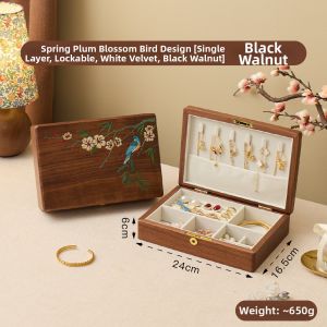 FANHAN | Real Wood Chinese Double Layer Large Capacity Jewelry Storage Box