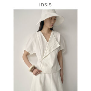 INSIS FEMME | Flax Cotton Blouse Short Sleeve