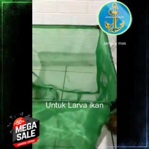 PROMO TERMURAH Keramba Ikan kasa hijau untuk happa ikan / keramba ikan burayak ukuran kecil siap pakai 50x50x50