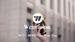 WEST BIKING 0.8L Bicycle Saddle Bag Portable Bike Seat Tail Bag Waterproof Lightweight Cycling Bag with Tail Light Mount for MTB
