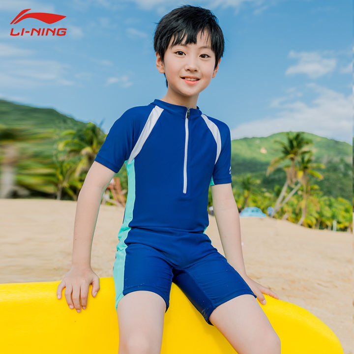 Li Ning 2022 New Children s Swimsuit Child and Teen Boys One Piece