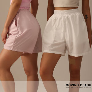 Moving Peach High Waist Sweat Shorts Running Shorts Breathable Quick Dry Fitness Daily wear Front Pockets With Comfy liner BPF