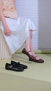 Giày Búp Bê MWC 2313 - Giày Búp Bê Phối Khoá Gài Chất Liệu Da Tổng Hợp Xinh Xắn Màu Sắc Thời Thượng