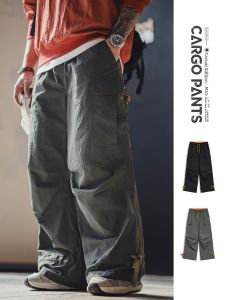 MADENGGONGZHUANG | American M65 Paratrooper Style Loose Cargo Function Trousers
