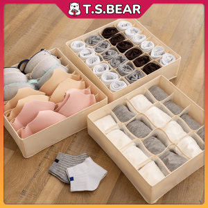 Closet Organizer Underwear Bra Panties Socks Storage Box Lingerie Wardobe Organiser Box Foldable Drawer Storage ST05