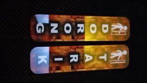 Sign "Tarik & Dorong" Sign label Acrylic Harga untuk Sepasang MOTIF COKLAT