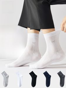 MiiOW | Tất thể thao nam mùa hè mỏng thấm mồ hôi bằng cotton lưới thoáng khí chống mùi kháng khuẩn 3A Tất cao đến giữa bắp chân