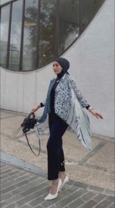 OUTER BATIK ABSTRAK BAHAN CERUTY PREMIUM UKURAN FREE SIZE