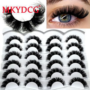 12 Pairs Natural Messy Eyelashes Faux Mink Eyelashes Long Lasting Fluffy Mink Lashes Dramatic Volume lashes Extension Thick Long