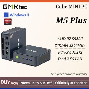 GMKtec M5 Plus MINI PC AMD Ryzen 7 5825U Radeon Graphics 2*DDR4 3200MHz 2*M.2 2280 Triple Screen Display Dual 2.5G LAN