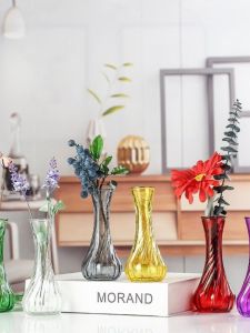 Nhiều Màu Sắc Bình Hoa Thủy Tinh Trang Trí Nhà Cửa Cảnh Chai Thủy Tinh Đẹp Hoa Thủ Công Chậu Hoa Nhỏ Phụ Kiện Nhà