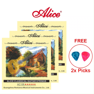ALICENylon Guitar Classical String SET(Tali Gitar Nylon Gitar Budak Kecil 1 Set Murah Accessories (AC106)