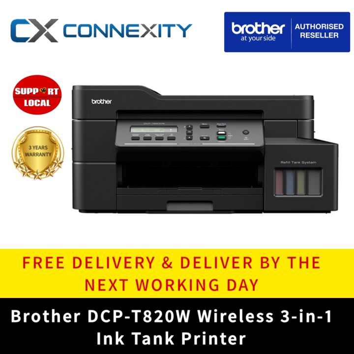 Brother DCP-T820DW Wireless Ink Tank Multifunction Printer Brother ...