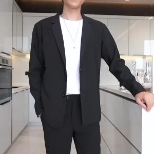 ชุดสูทผู้ชาย เสื้อเบลเซอร์แขนยาวผู้ชาย เกาหลี ตรงกับ ใส่ได้ ในรูปแบบชุด สำหรับชายและหญิง