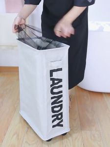 Foldable Dirty Laundry Basket Organizer Large Capacity Collapsible Home Bathroom Clothes Washing Waterproof Storage Bag Bakul Dobi Bakul Baju