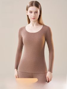 Miiow | Warm Wool Silk Underwear Womens 2025 New Autumn Winter Slim Fit Thermal Seamless Base Layer Shirt Sweet Style MiiOW Cat Person