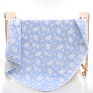 Newborn Baby Wrap Towel Blanket Breathable Absorbent Pure Cotton Cartoon Toddler Nursery Summer Cool Quilt Bedding Cover