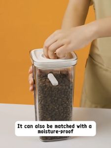 Airtight Food Containers Grain Organizer Kitchen Cereal Airtight Food Fresh Box Clear Sealed Jar