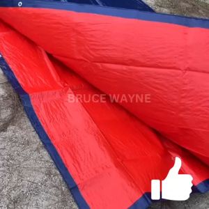 6-7FT Ekstra Tebal Kanvas Biru Oren Kalis Air / Blue Orange Canvas Waterproof Tarpaulin